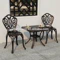 Best price  outdoor backyard furniture cast aluminum dining chair and table set